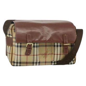 Burberry Pre-owned Cross Body Bags, female, Beige, Size: ONE SIZE Pre-owned Plastic Shoulder Bag