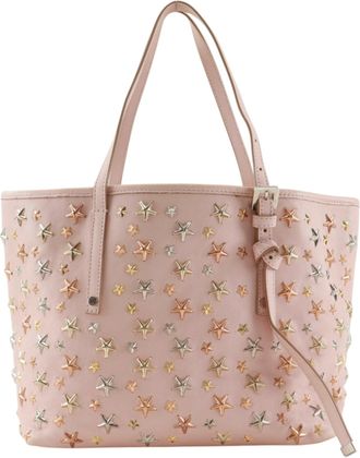 Jimmy Choo London Pink Leather Tote Bag (Pre-Owned)