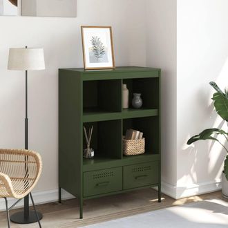 Berkfield Home Highboard Olive Green 68x39x101.5 cm Steel