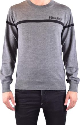 Dsquared2 Contrast Stripe Knit Top In Grey