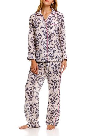 The Lazy Poet Emma Linen Pajamas in White at Nordstrom, Size X-Large