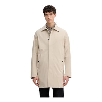 Trussardi Logo Patch Jas - Heren - Mantel - Beige - XL - Polyester - Jassen