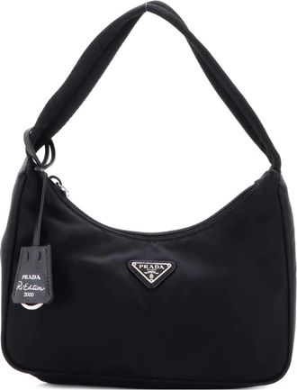 Prada Re-Edition 2000 Tessuto Mini hobo bag - Zwart