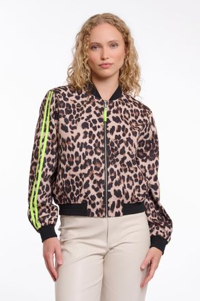 Rino&Pelle Blouson RINO & PELLE BANNER, Damen, Gr. 34, leopard neon, Web, Obermaterial: 97% Polyester, 3% Elasthan. Futter: 100% Polyester, B&uuml;ndchen, Jacken Blou