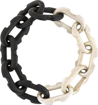 Parts Of Four Massive Deco Link Infinity Chain necklace - Effetto metallizzato