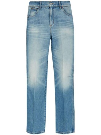 Victoria Beckham High waist straight jeans - Blauw