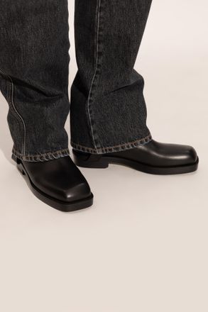 Balmain Leather Shoes, Mens, Black