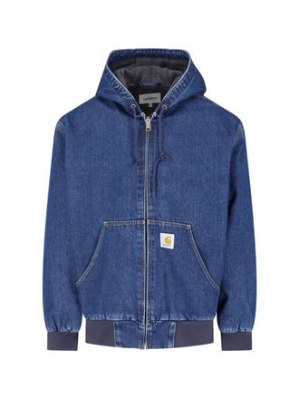 Carhartt Work in Progress Blue OG Active Cotton Denim Hooded Jacket