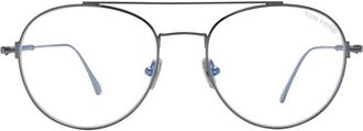 Tom Ford FT5657-B012 Metal Aviator Frame Eyeglasses - Gray