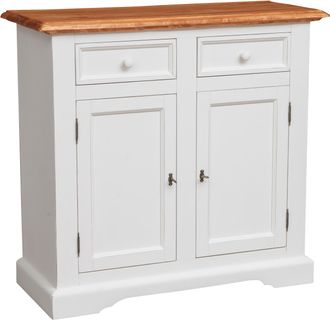 Biscottini International Alacena Estilo Country De Madera Maciza De Tilo Armaz&oacute;n Blanco Envejecido Acabado Con Efecto Natural L110xpr45xh103 Cm