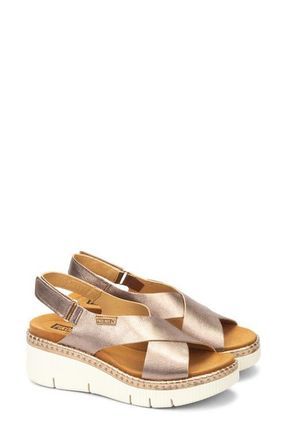Pikolinos Gomera Wedge Sandal in Stone at Nordstrom, Size 10-10.5Us