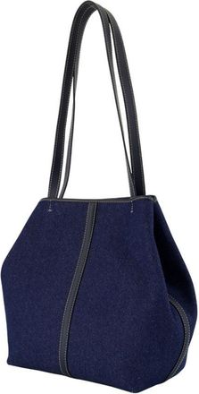Vanessa Bruno Womens Shopping Tote Navy Cotton