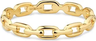 Devata Cable Link Band Ring in 14K Gold, 3mm in Yellow Gold at Nordstrom, Size 9