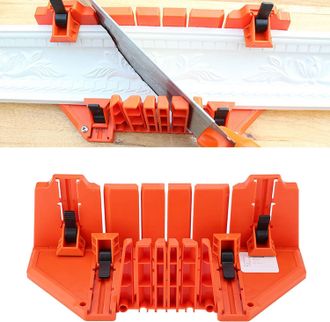 OEM Caja De Ingletes Con Abrazadera Multi&aacute;ngulo, Caja De Ingletes De 14 Pulgadas/35 Cm, Caja De Ingletes De Pl&aacute;stico, Herramienta De Corte Para Sierra De 