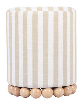 TOV Furniture Dex Striped Linen Ottoman