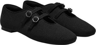 Vivaia Twin-Strap Flats in Black at Nordstrom, Size 7.5