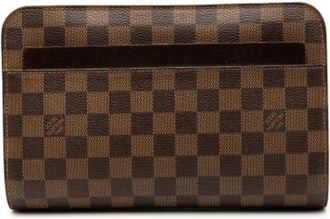 Louis Vuitton Pre-owned Saint Paul Clutch - Dames - Vintage Clutch - Bruin - ONE Size - Leer - Vintage