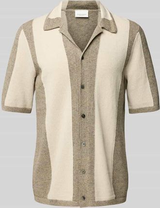 Profuomo Regular Fit Freizeithemd aus Baumwoll-Leinen-Mix in Beige, Gr&ouml;&szlig;e M