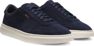 BOSS Kieran Suede Low Top Sneaker in Dark Blue Suede at Nordstrom, Size 11