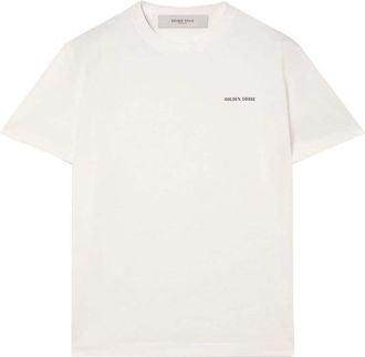 Golden Goose Cotton Jersey T-Shirt With Contrasting Logo Print