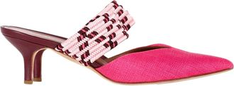 Malone Souliers Woven Maisie Sandals in Pink Raffia