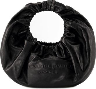 Alexander Wang Womens Crescent Shoulder Bag Black Calfskin