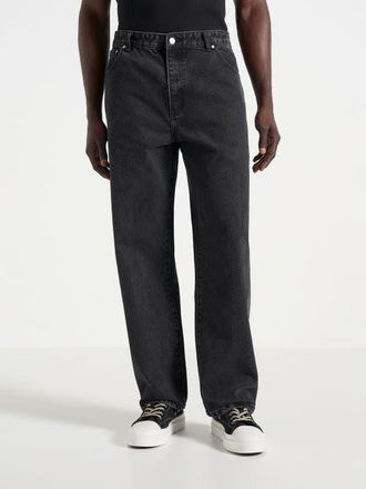 Mani&egrave;re De Voir Classic Relaxed Denim in Black at Nordstrom, Size 32