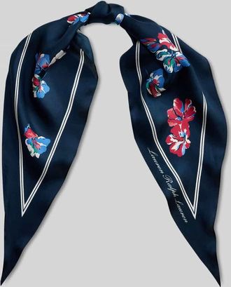 Lauren Ralph Lauren Tuch aus reiner Seide Modell FLORAL S DMD in Dunkelblau, Gr&ouml;&szlig;e 1