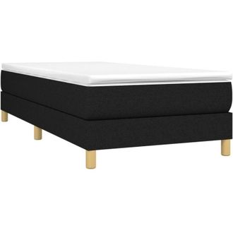 vidaXL Estructura de cama sin colchón tela negro 100x200 cm Vidaxl
