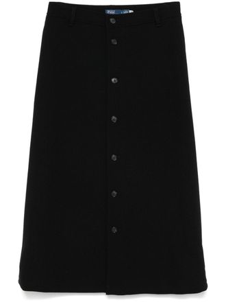 Polo Ralph Lauren Gonna midi svasata - Nero