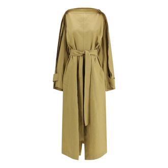 Petar Petrov Trenchcoat Jurk - Dames - Jurken - Beige - Maat: S Leer