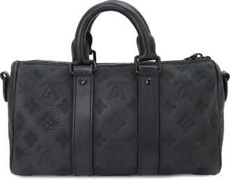 Louis Vuitton Black Leather Handbag Shoulder Bag (Pre-Owned)