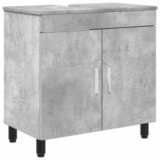 vidaXL Unidad De Tocador De Ba&ntilde;o Gris Hormig&oacute;n 60 X 35 X 60 Cm Vidaxl