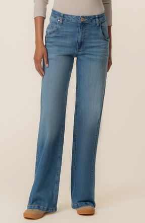 Kut from the Kloth The Jean High Waist Wide Leg Jeans in Incandescent at Nordstrom, Size 00