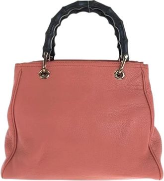 Gucci Pre-owned Vintage Leren Handtas - Dames - Vintage Handtas - Roze - ONE Size - Leer - Vintage