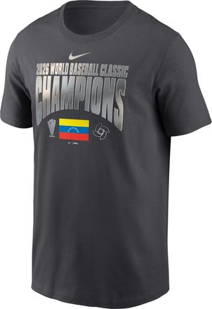 Nike Venezuela National Baseball Team 2026 World Baseball Classic Champions Locker Room Nike Mens T-Shirt in Black | N19906FWBV-7SR