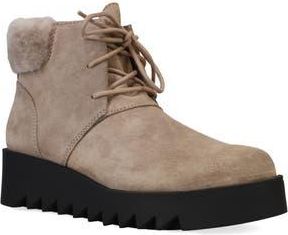 Eileen Fisher Kenille Genuine Shearling Trim Wedge Bootie in Marble at Nordstrom Rack, Size 5.5