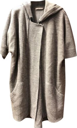 Stefanel Hooded Wool-Blend Cardigan Size M