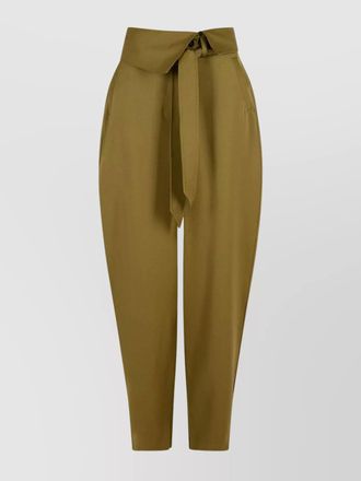 The Attico wool trousers with belted high-waisted design