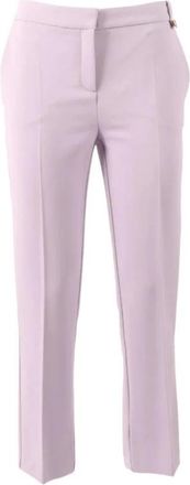 Elisabetta Franchi Pantalone Lill&agrave; - Dames - Straight fit broeken - Paars - L - Broeken