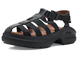 Chaco Cushform Fisherman Womens Sandals Black : 11 B - Medium, Leather/Synthetic