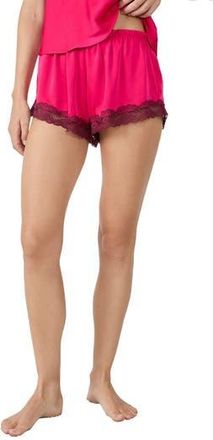 Etam Attitude Lace Trim Satin Shorts in Petunia at Nordstrom Rack, Size X-Small