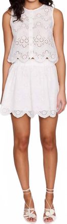 Minkpink Tahlia Embroidery Top And Mini Skirt Set In White