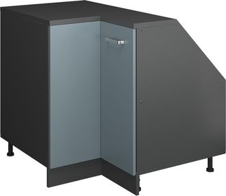 Vicco Armario Para Techo Inclinado Armario De Esquina Rion, Gris Azulado, 75.6 X 81.6 Cm Con 1 Puerta, Carcasa Del Armario 60 Cm De Profundidad, Vicco