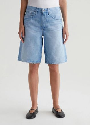 AG - Adriano Goldschmied Thalia Bermuda Shorts Womens Sunset Blue Denim High Rise FROG623