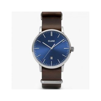 Cluse Cluse Bruin Leren Horloge
