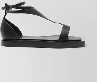 Max Mara square toe rubber sole sandal
