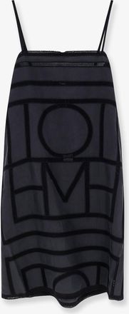 Toteme Vestito corto in seta con monogramma all-over - TOTEME - gender_Woman