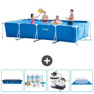 Intex Piscina Con Estructura Rectangular - 450x220x84 Cm - 5-piezas Scb59