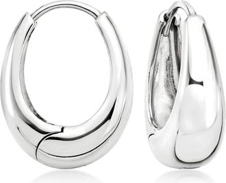 Ross-Simons Sterling Silver Oval Hoop Earrings